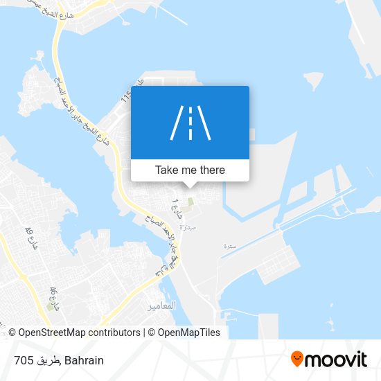 طريق 705 map