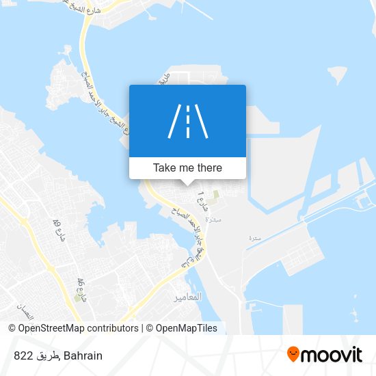 طريق 822 map
