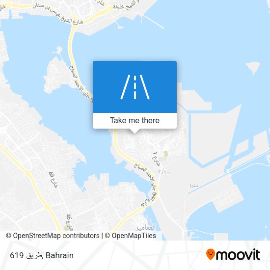 طريق 619 map
