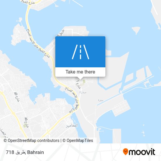 طريق 718 map