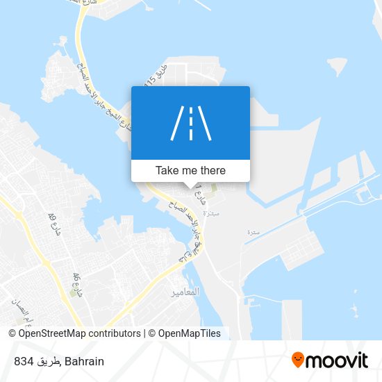 طريق 834 map