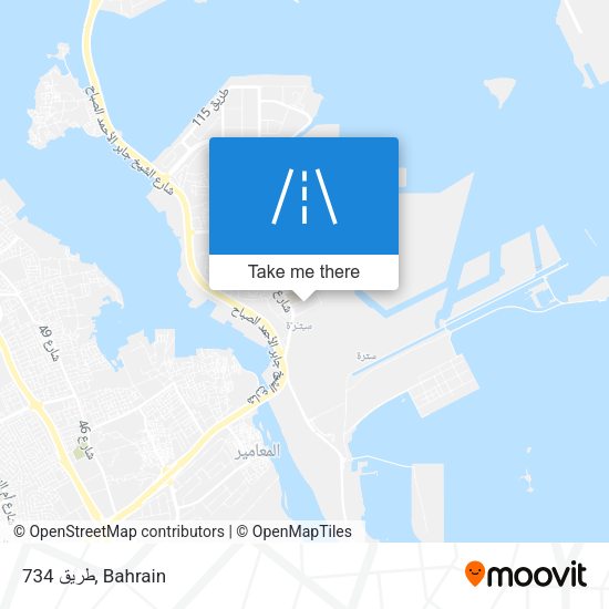 طريق 734 map