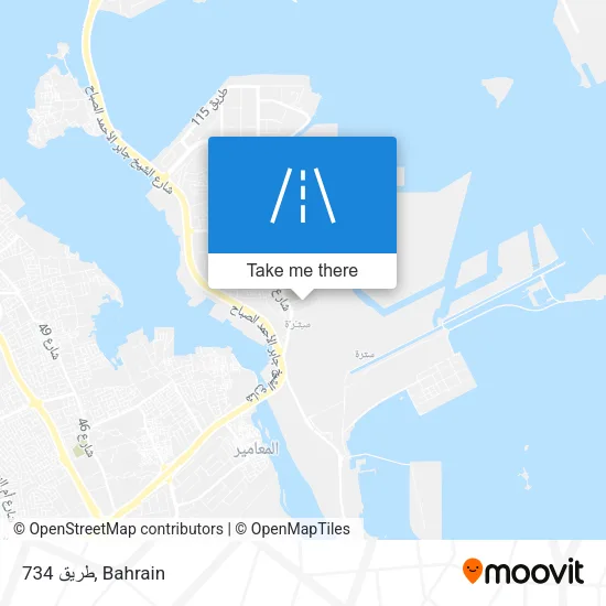 طريق 734 map