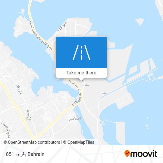 طريق 851 map