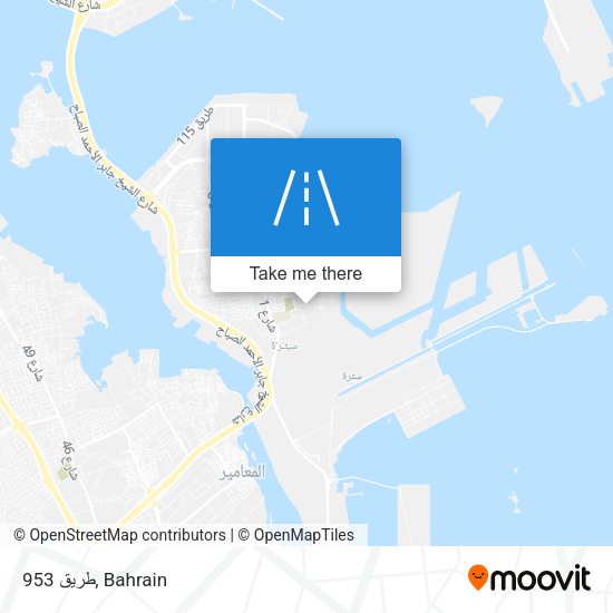 طريق 953 map