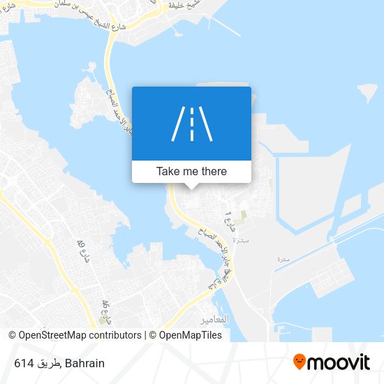 طريق 614 map