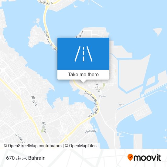 طريق 670 map