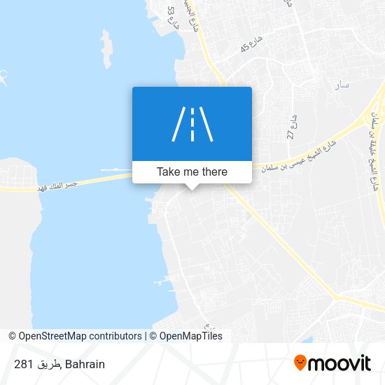 طريق 281 map