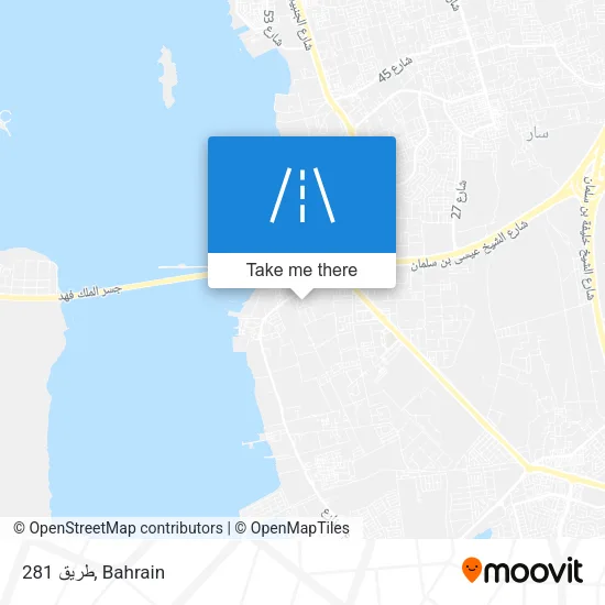طريق 281 map
