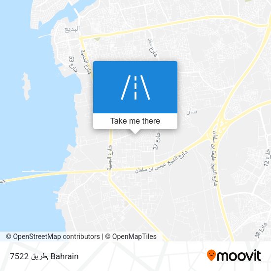 طريق 7522 map