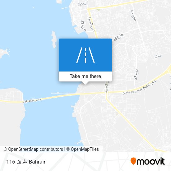 طريق 116 map