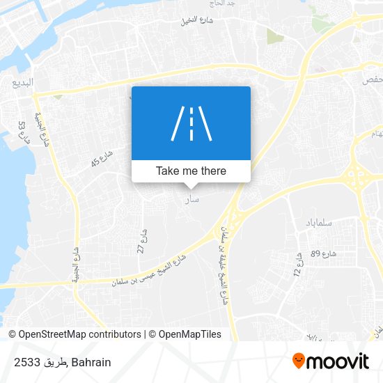 طريق 2533 map