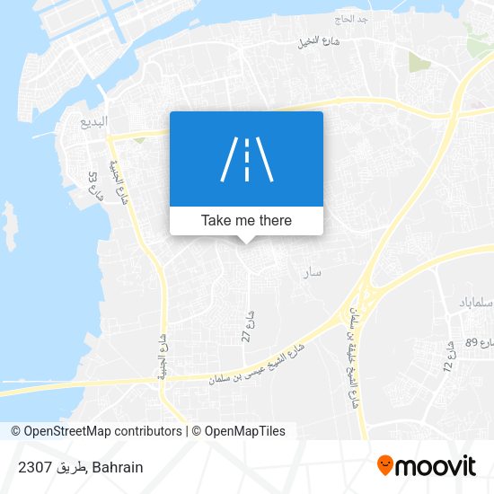 طريق 2307 map