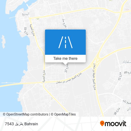 طريق 7543 map