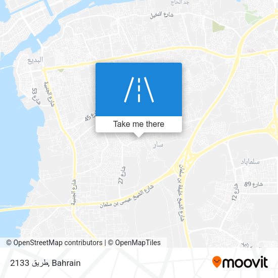 طريق 2133 map