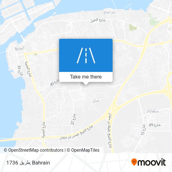 طريق 1736 map