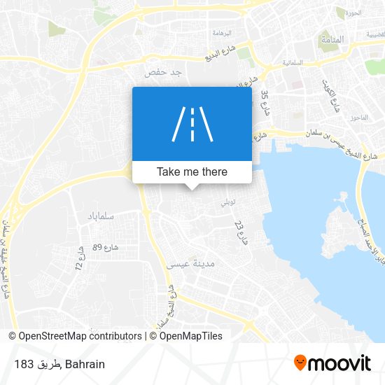 طريق 183 map