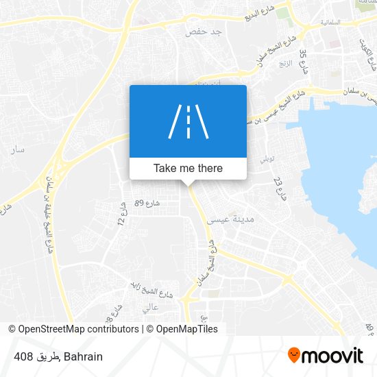 طريق 408 map
