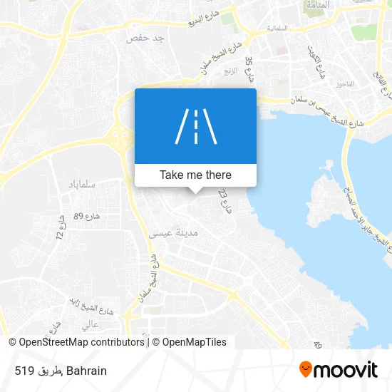 طريق 519 map