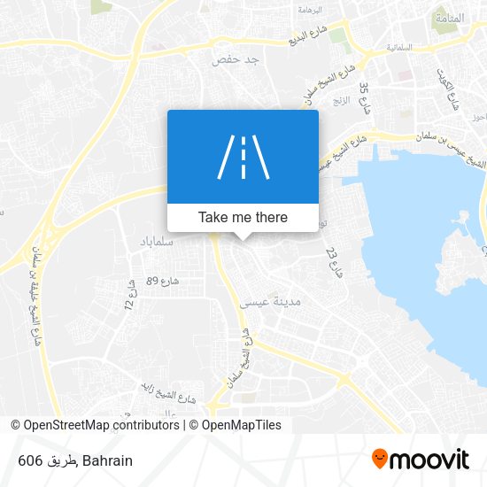 طريق 606 map