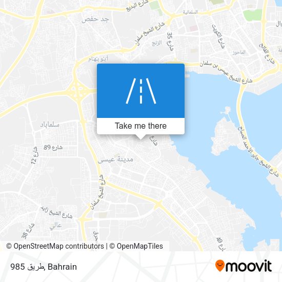 طريق 985 map