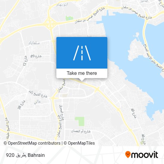 طريق 920 map