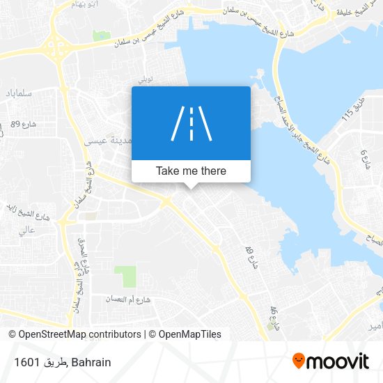 طريق 1601 map
