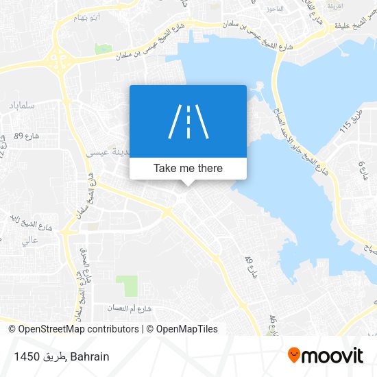طريق 1450 map