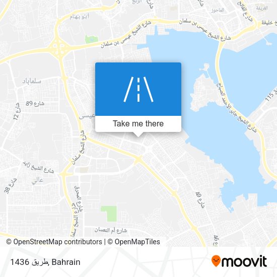 طريق 1436 map