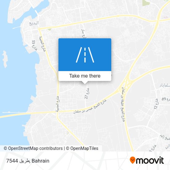 طريق 7544 map