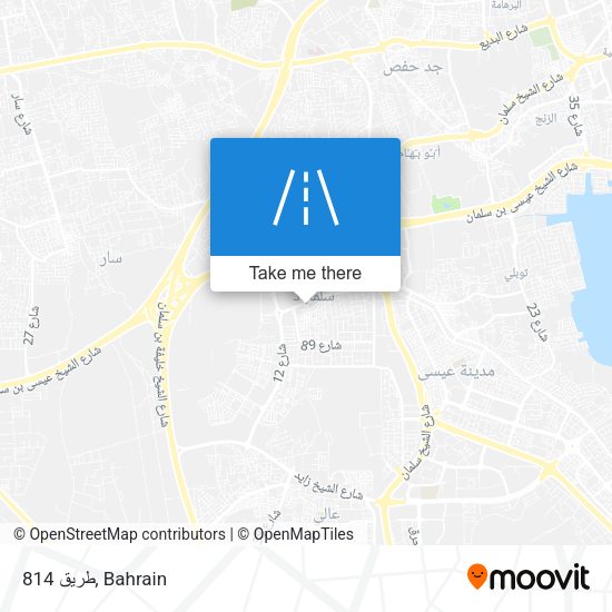 طريق 814 map