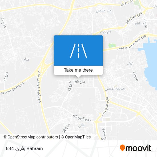 طريق 634 map