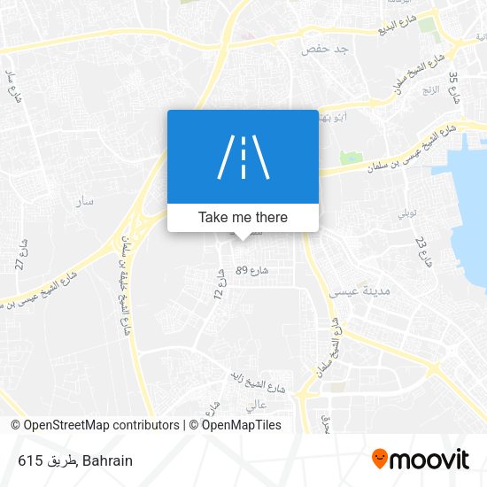 طريق 615 map