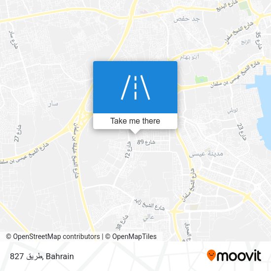 طريق 827 map