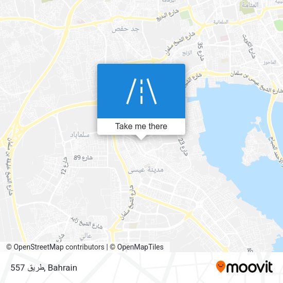 طريق 557 map