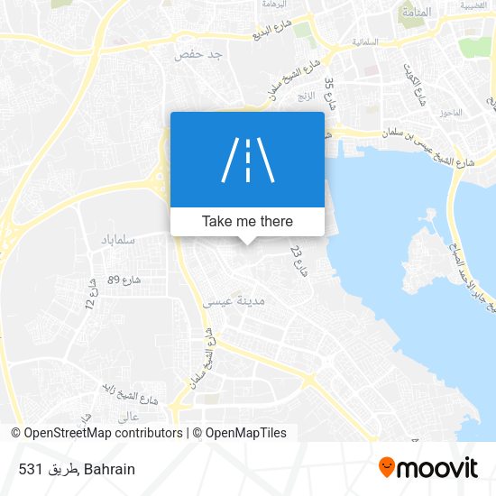 طريق 531 map