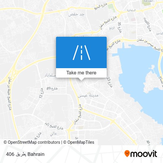 طريق 406 map