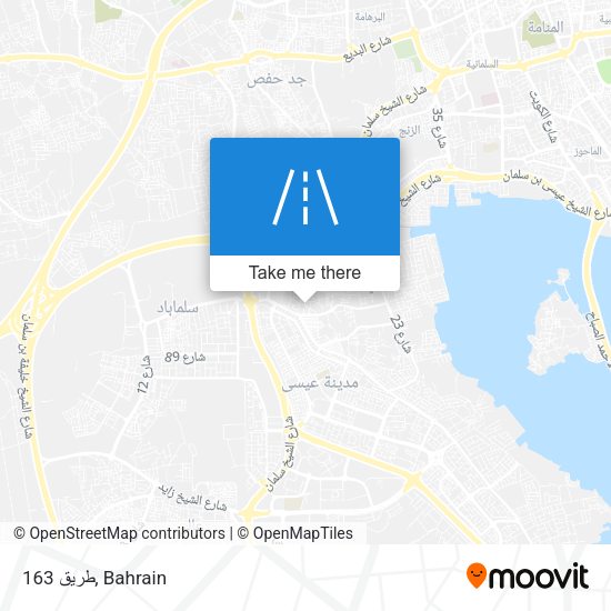طريق 163 map