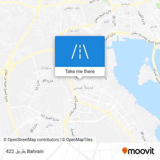 طريق 422 map