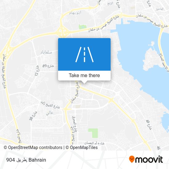 طريق 904 map