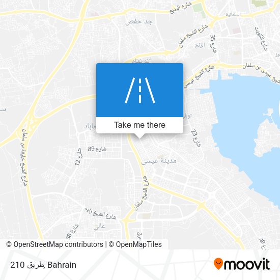 طريق 210 map