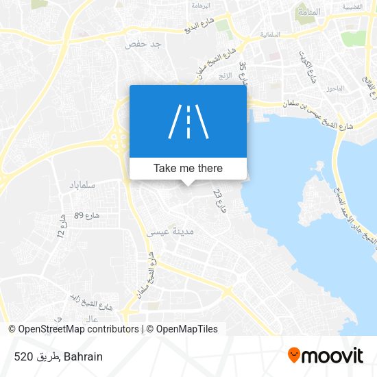 طريق 520 map