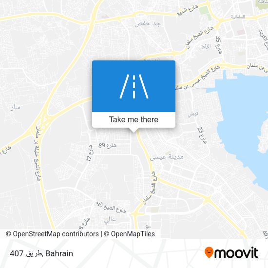 طريق 407 map