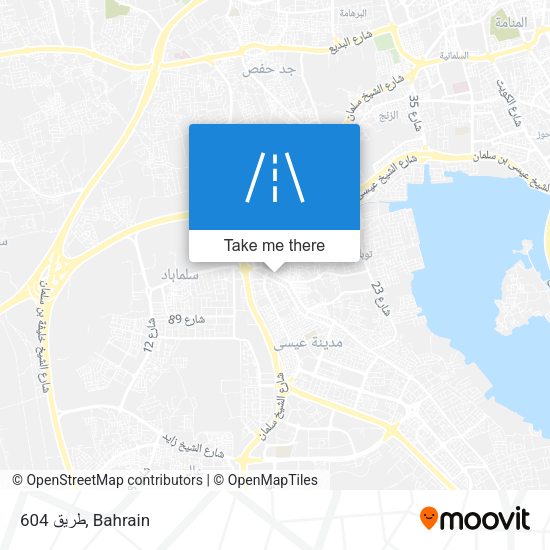 طريق 604 map