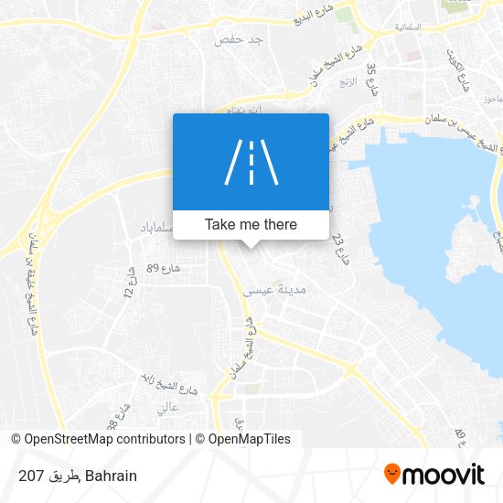 طريق 207 map