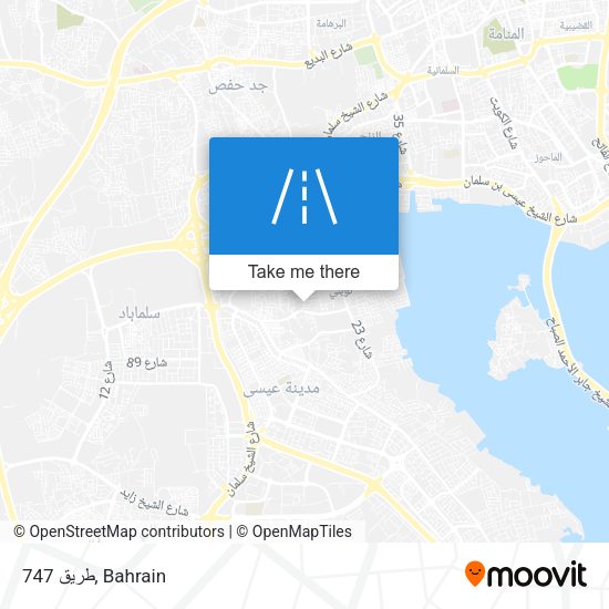 طريق 747 map