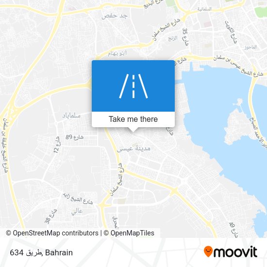طريق 634 map