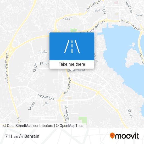 طريق 711 map