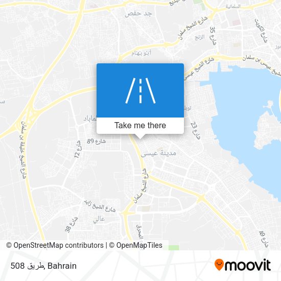طريق 508 map
