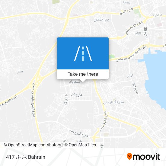طريق 417 map